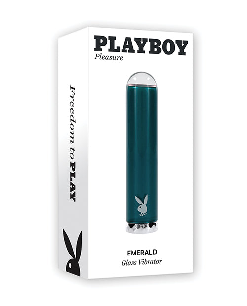 Playboy Pleasure Emerald Bullet Vibrator - Deep Teal Evolved Novelties INC