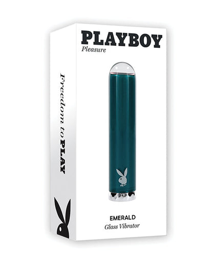 Playboy Pleasure Emerald Bullet Vibrator - Deep Teal Evolved Novelties INC