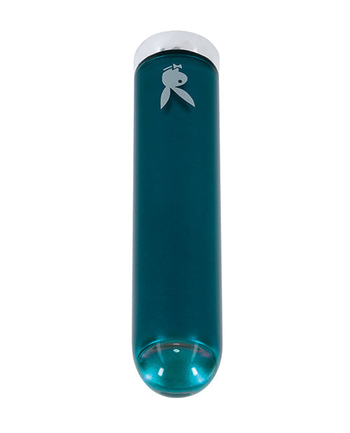 Playboy Pleasure Emerald Bullet Vibrator - Deep Teal Evolved Novelties INC