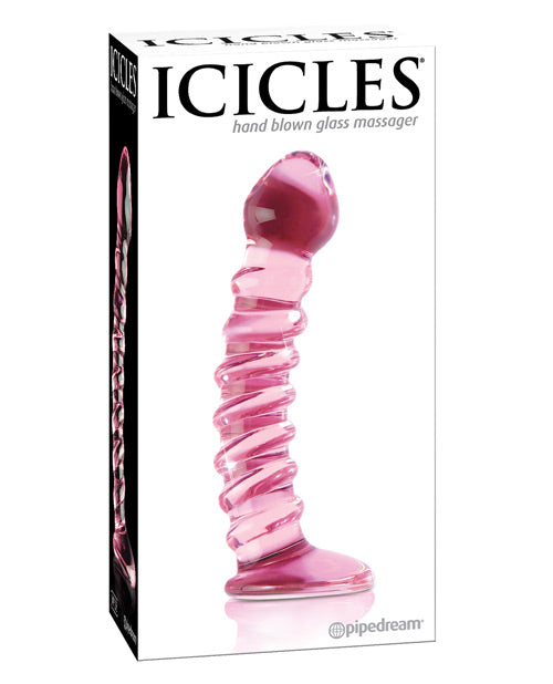 Icicles No 28 Big Dildo | Hand Blown Glass Dildo | Clear Realistic Dildo | Ridged Large Dildo