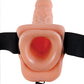 Fetish Fantasy Series 7" Vibrating Hollow Strap On w/Balls - Flesh