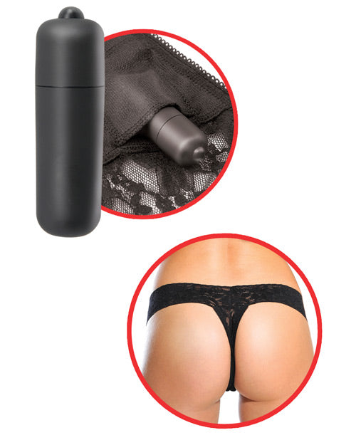 Fetish Fantasy Series Hanky Spank Me Vibrating Panties - Black Pipedream Products