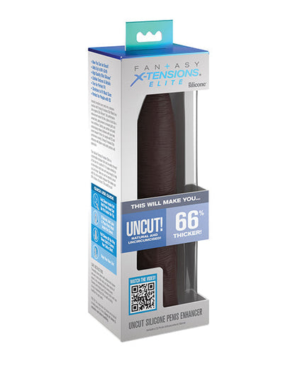 Fantasy X-tensions Elite Uncut 7" Extension Sleeve - Brown Pipedream Products