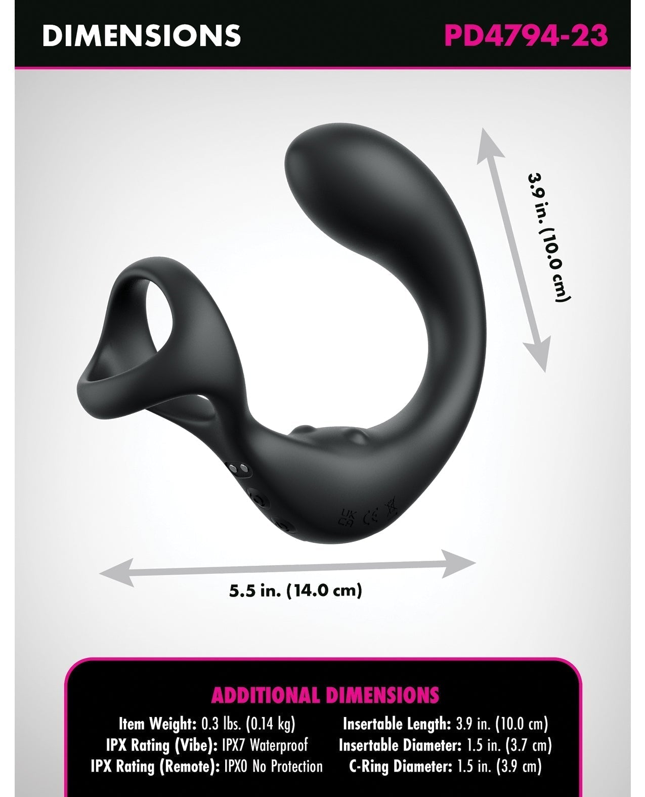 Anal Fantasy Elite Ass-Gasm Taint-Alizer P-Spot Vibrator - Black Pipedream Products
