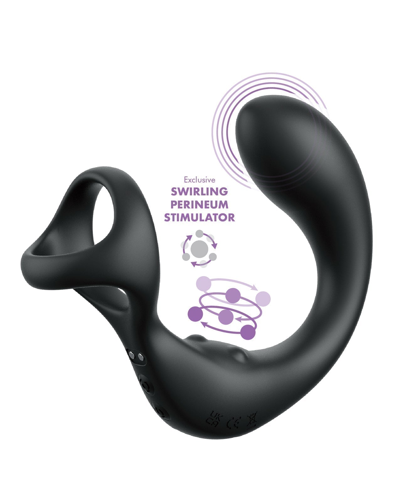 Anal Fantasy Elite Ass-Gasm Taint-Alizer P-Spot Vibrator - Black Pipedream Products