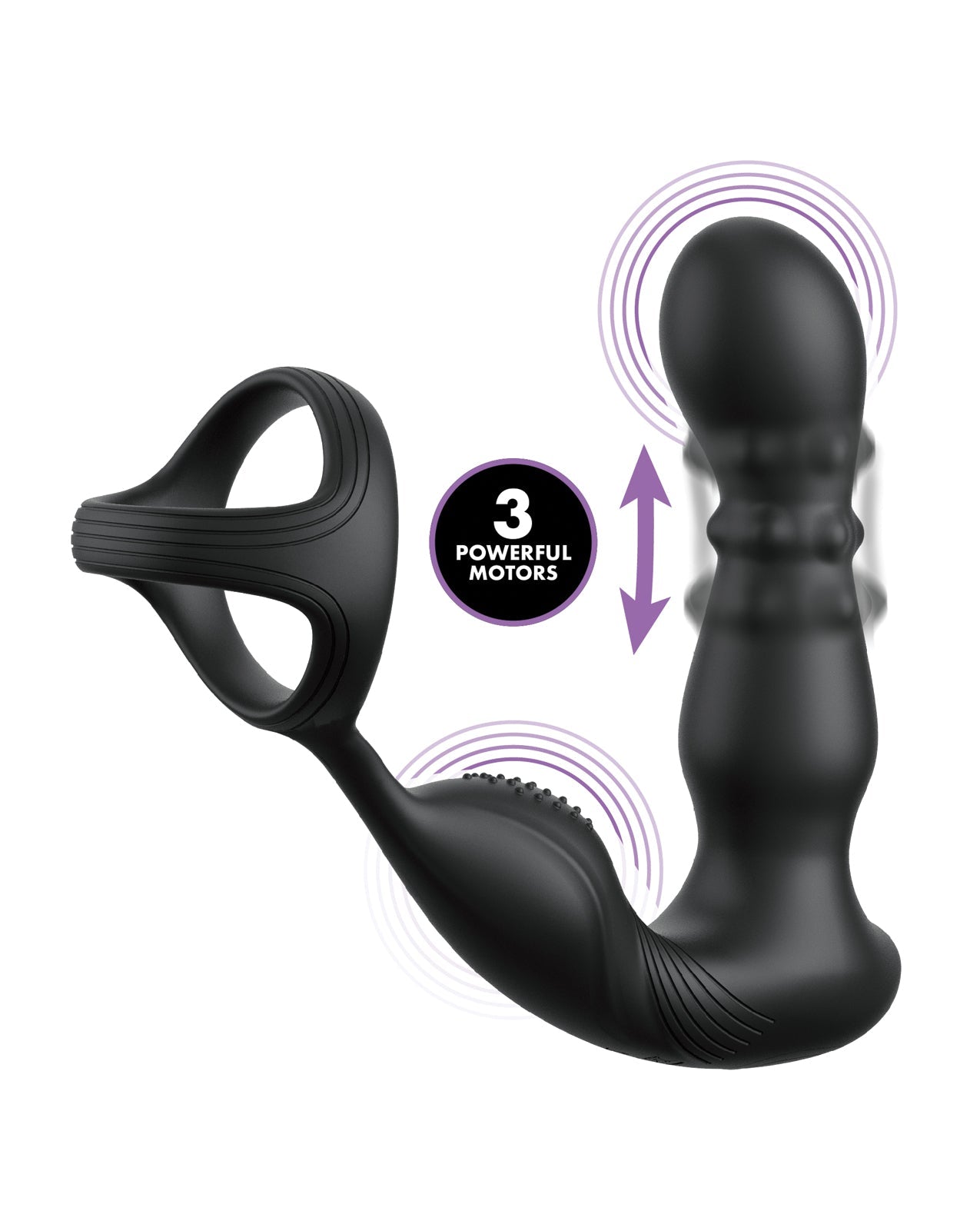 Anal Fantasy Elite Ass-Gasm Slide & Glide P-Spot Stimulator - Black Pipedream Products