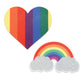 Peekaboos Pride Glitters Rainbows & Hearts - Pack of 2 Xgen