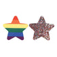 Peekaboos Pride Rainbow Glitter Stars - Pack of 2 Xgen