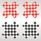 Peekaboos Off the Wall Checkered Pasties - 2 Pairs 1 Black/1 Red Xgen