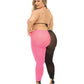 Pink Lipstick Block You Out Bra & Legging Black/Pink QN Rene Rofe