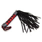 Plesur 15" Leather Flogger - Black/Red