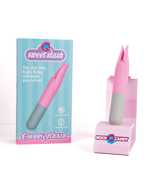 Rock Candy Cherry Flicker Clit Tickler - Pink/Grey Rock Candy Toys LLC