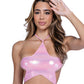 Metallic Iridescent Star Tie Top - Pink SM Roma Costume INC