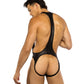 Men's Wrestling Jockstrap Singlet - Black LG Roma Costume INC