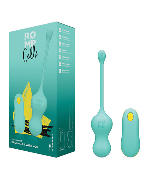 Romp Cello Remote Control G-Spot Vibrating Egg - Blue Wow Tech