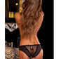Rene Rofe Crotchless Frills Panty w/Back Bows Black M/L Rene Rofe