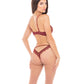 Rene Rofe Staying In Bra Top & Thong Burgundy M/L