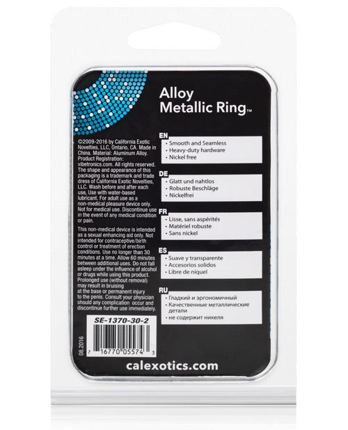 Alloy Metallic Ring - XL Silver