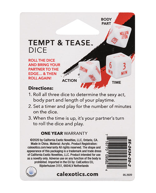 Tempt & Tease Dice California Exotic Novelties
