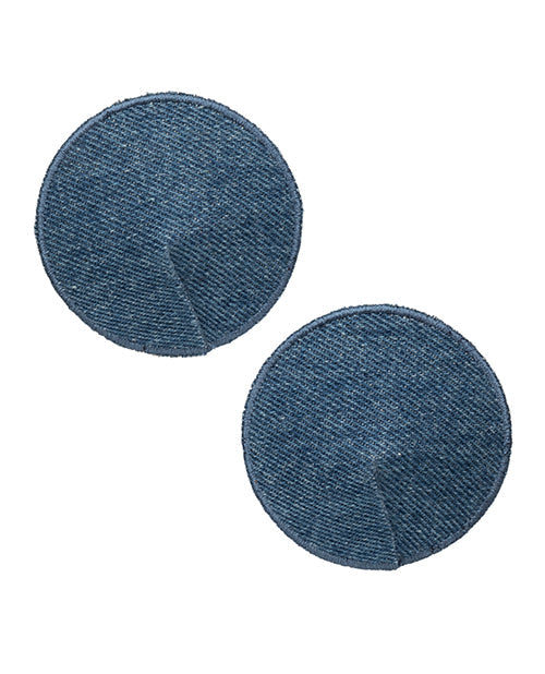 Ride 'Em Premium Denim Collection Round Pasties - O/S California Exotic Novelties
