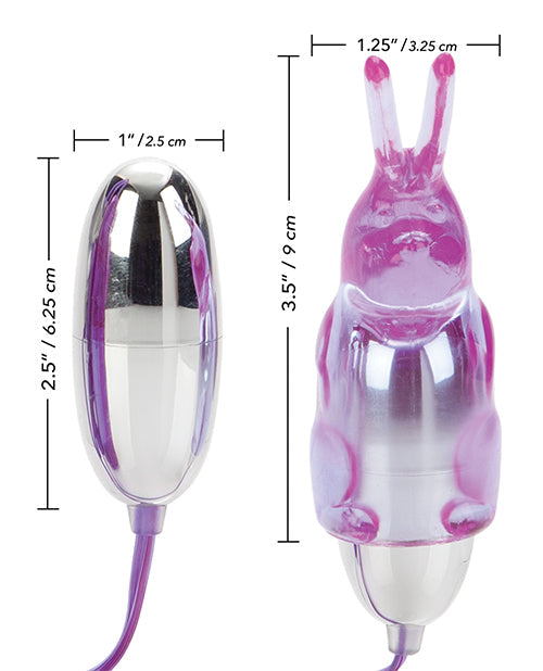 Dual Bunny Teaser - Purple California Exotic Novelties