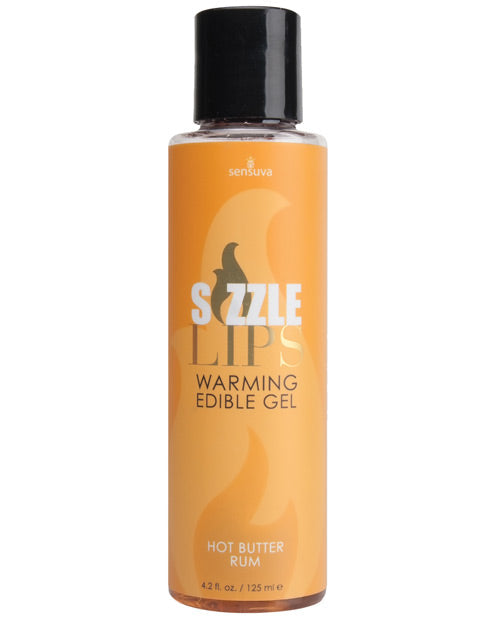 Sizzle Lips Warming Gel - 4.2 oz Bottle Butter Rum Sensuva Valencia Naturals