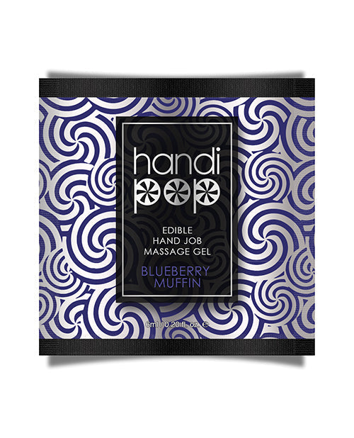 Handipop Hand Job Massage Gel Single Use Packet - 6 ml Blueberry Muffin Sensuva Valencia Naturals