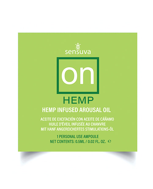 ON Hemp Arousal Oil - Single Use Ampoule Packet Sensuva Valencia Naturals