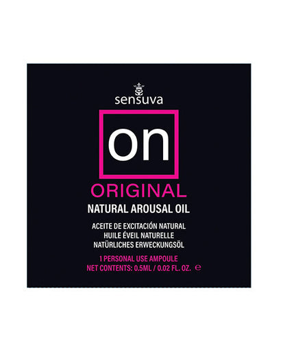 ON Original Arousal Oil Ampoule Packet Sensuva Valencia Naturals