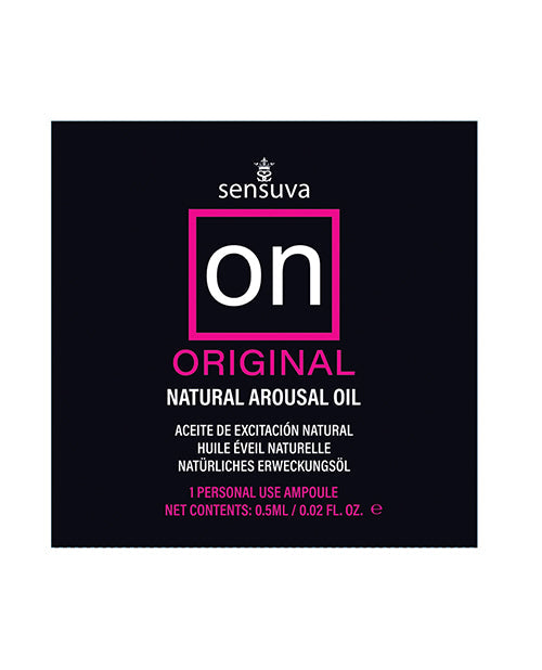 ON Original Arousal Oil Ampoule Packet Sensuva Valencia Naturals