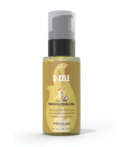 Sizzle Lips Warming Gel - 2 oz Pina Colada Sensuva Valencia Naturals