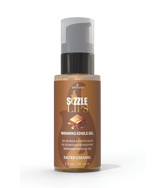 Sizzle Lips Warming Gel - 2 oz Salted Caramel Sensuva Valencia Naturals