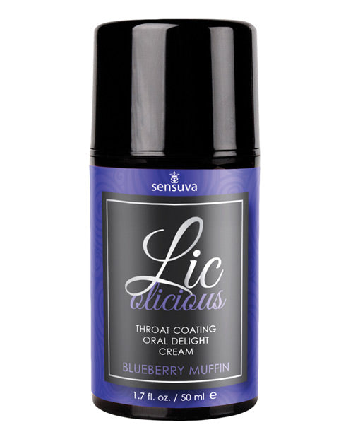 Lic O Licious Oral Delight Cream - 1.7 oz Blueberry Muffin Sensuva Valencia Naturals