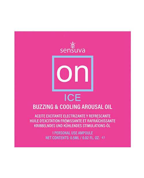 ON Ice Arousal Oil - Single Use Ampoule Packet Sensuva Valencia Naturals