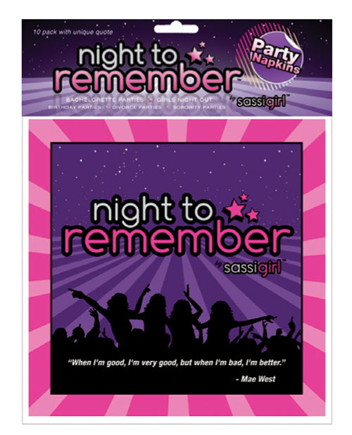 Night to Remember Standard 6.5" Napkins - Purlpe Pack of 10 by sassigirl Sassigirl INC