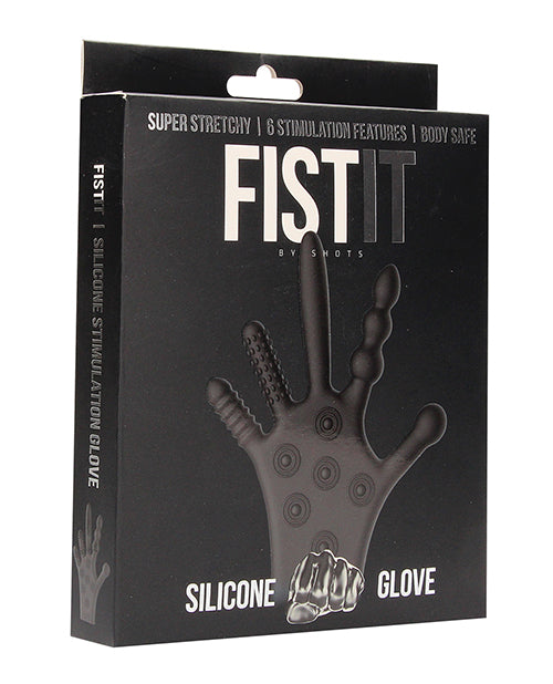 Shots Fistit Silicone Stimulation Glove - Black Shots America LLC