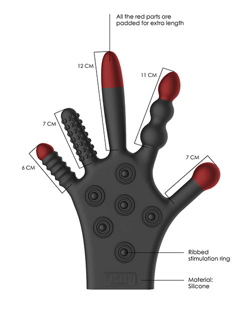 Shots Fistit Silicone Stimulation Glove - Black Shots America LLC