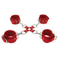 Shots Ouch Leather Hand & Leg Cuffs - Red