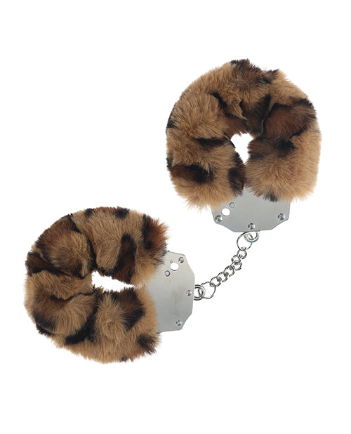 Shots Ouch! Heavy-duty Fluffy Handcuffs - Leopard Shots America LLC