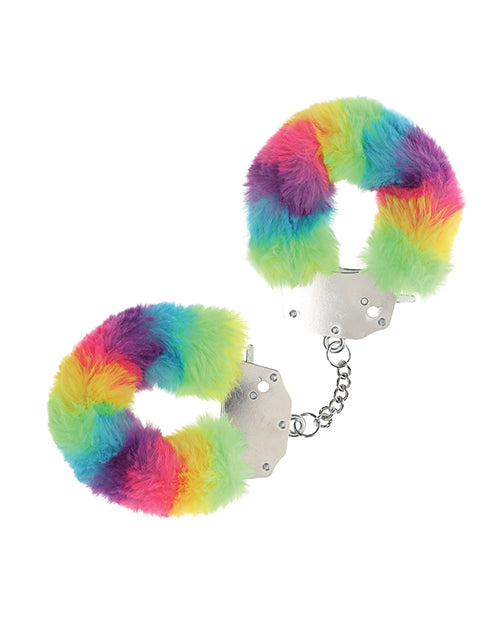Shots Ouch! Heavy-duty Fluffy Handcuffs - Rainbow Shots America LLC