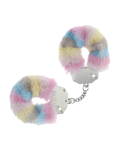 Shots Ouch! Heavy-duty Fluffy Handcuffs - Powder Rainbow Shots America LLC