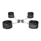 Shots Ouch Black & White Velcro Hogtie w/Hand & Ankle Cuffs - Black