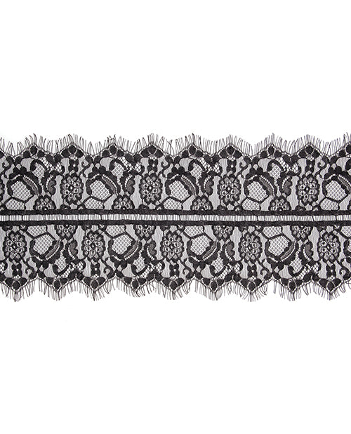 Shots Ouch Black & White Lace Mask w/Elastic Straps - Black Shots America LLC