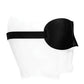 Shots Ouch Black & White Satin Curvy Eye Mask w/Elastic Straps - Black