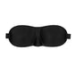 Shots Ouch Black & White Satin Curvy Eye Mask w/Elastic Straps - Black