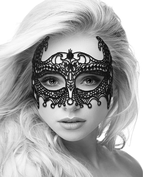 Shots Ouch Black & White Lace Eye Mask - Empress Black Shots America LLC