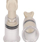Shots Pumped Nipple Suction Set - Small Clear