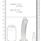 Shots RealRock Large Dildo | Crystal Clear 7" Big Dildo | Transparent Suction Cup Dildo
