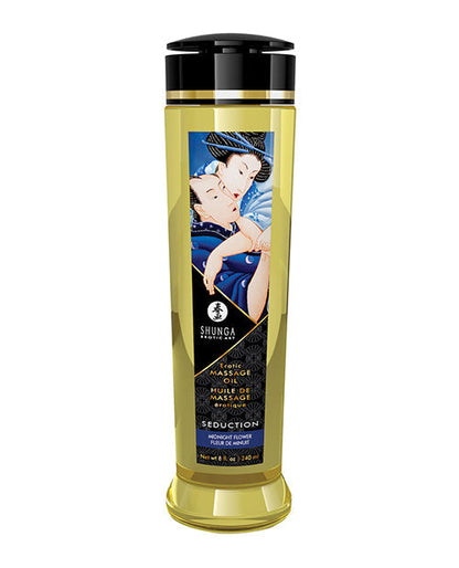 Shunga Massage Oil - 8 oz Midnight Flower Shunga