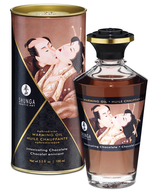 Shunga Warming Oil - 3.5 oz Intoxicating Chocolate Shunga